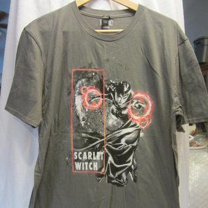 MARVEL SCARLET WITCH GRAPHIC TEE, GILDAN GRAY SHIRT, LARGE